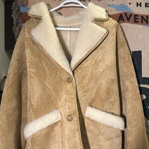 Shearling Collar Mustang Jacket_Beige